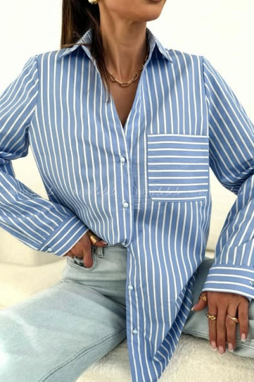 Koszula niebieska w paski Imi