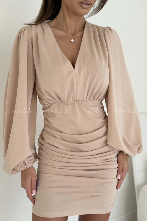 Sukienka beżowa Laurentia