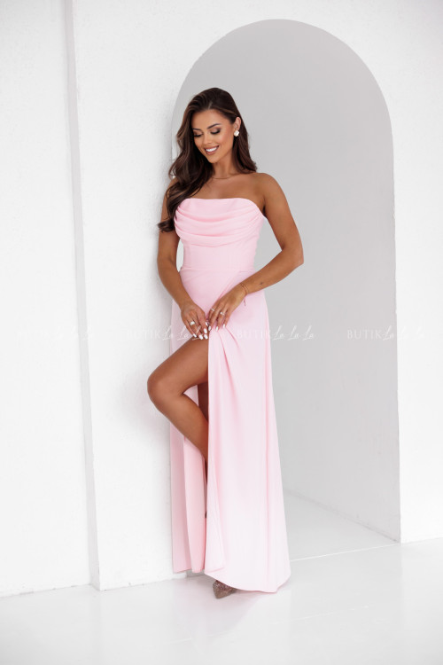 Sukienka maxi pudrowa Firmie 1