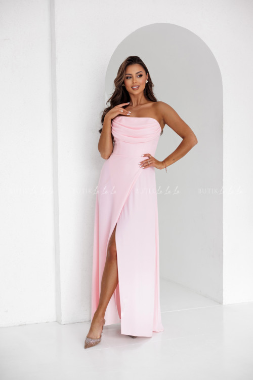 Sukienka maxi pudrowa Firmie 2