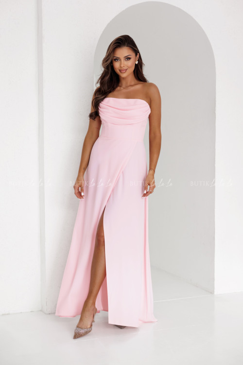 Sukienka maxi pudrowa Firmie 3