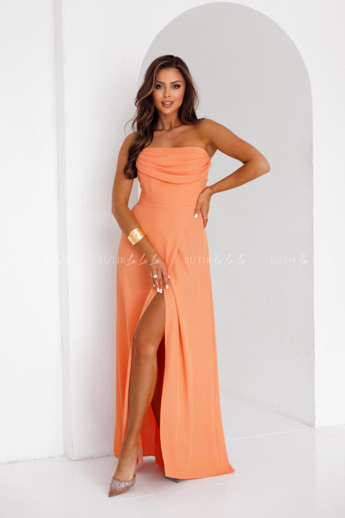 Sukienka maxi pomarańczowa Firmie