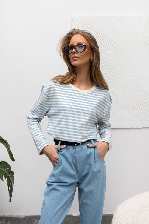 Bluzka niebieska w paski Horse 1