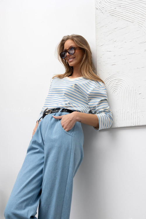 Bluzka niebieska w paski Horse 2