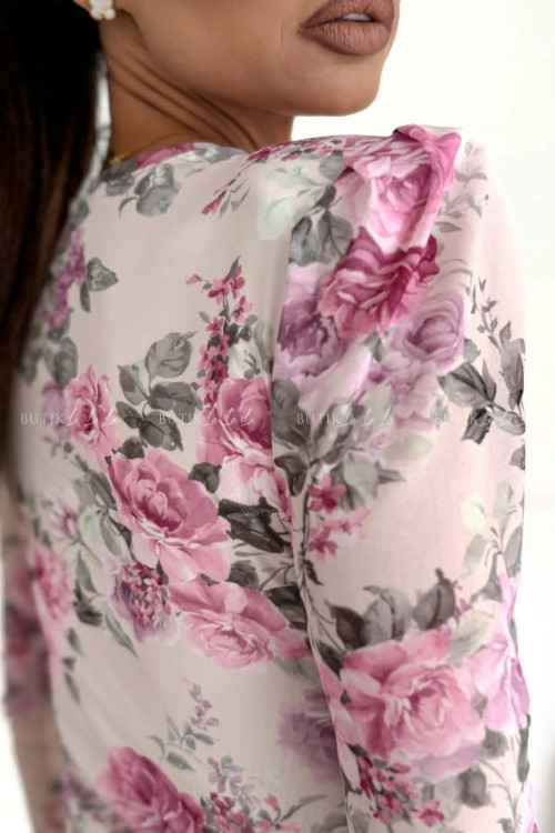 Bluzka z siateczką w kwiatowy print Selfie