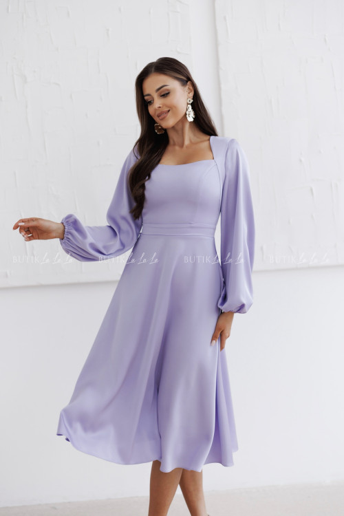 Sukienka satynowa liliowa Camelia