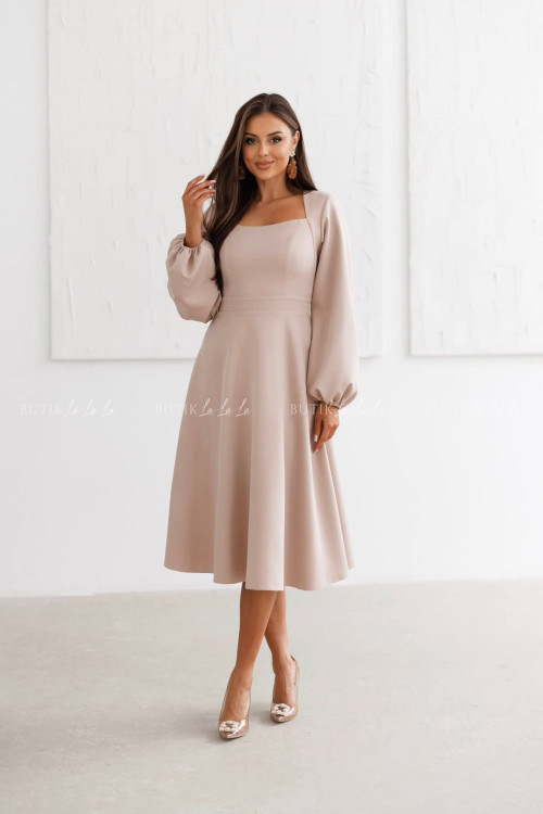 Sukienka mdi beżowa Karelia 2