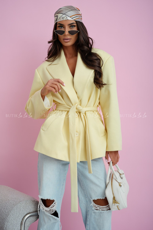 Marynarka w jodełkę żółta Kamishe