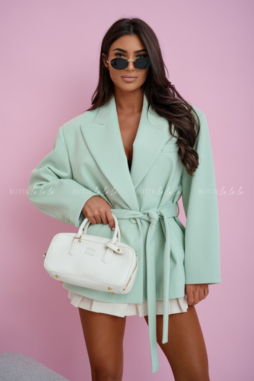 Marynarka w jodełkę pistacjowa Kamishe