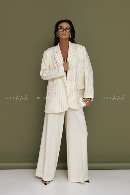 Marynarka żółta w paski Hanna