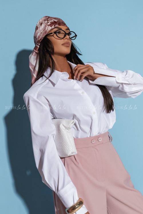 Spodnie z szeroką nogawką różowe Bermud 2