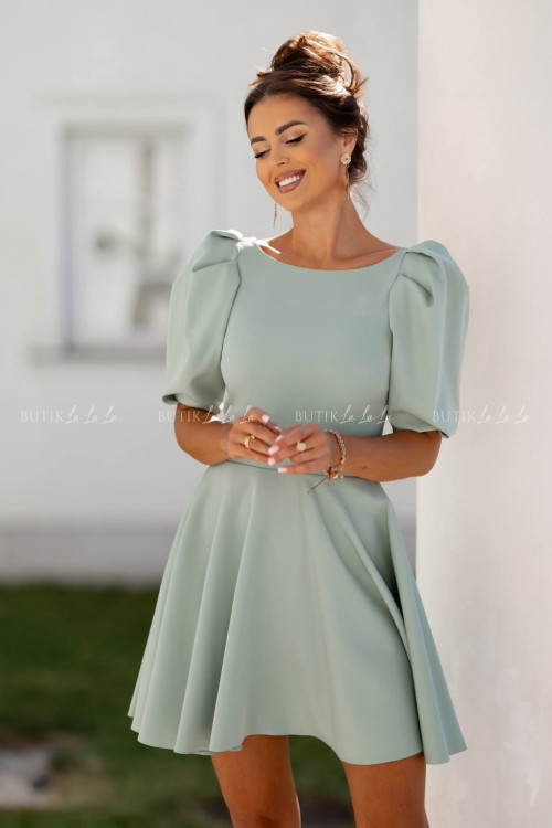 Sukienka mini pistacjowa Pamela 2