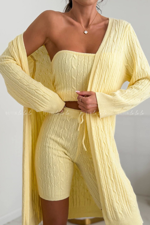 Komplet 3 częsciowy żółty Brilow