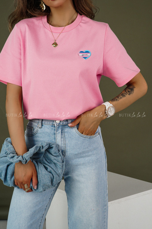 Bluzka na krótki rękaw różowa Mino 3