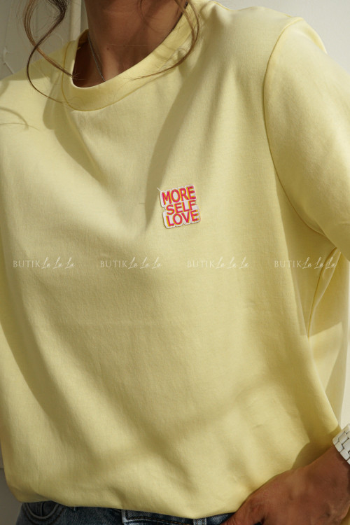 Bluzka na krótki rękaw żółta Mino